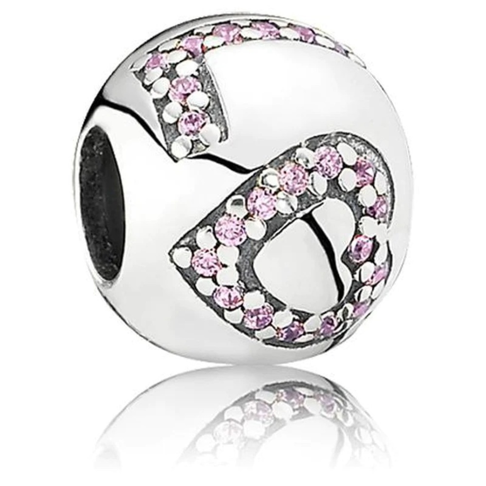 Price Drop 📍Retired Authentic Pandora Surrounded in LOVE Pink Zirconias Charm